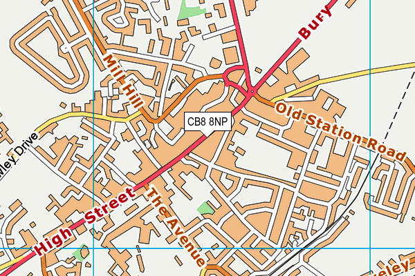 CB8 8NP map - OS VectorMap District (Ordnance Survey)