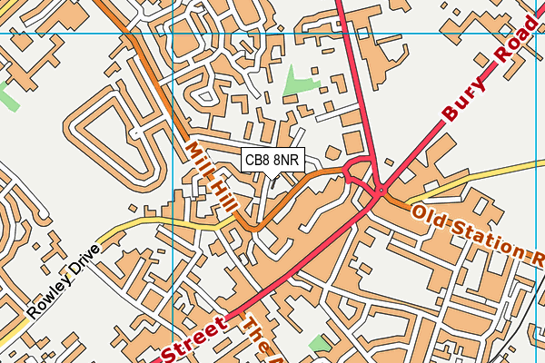 CB8 8NR map - OS VectorMap District (Ordnance Survey)