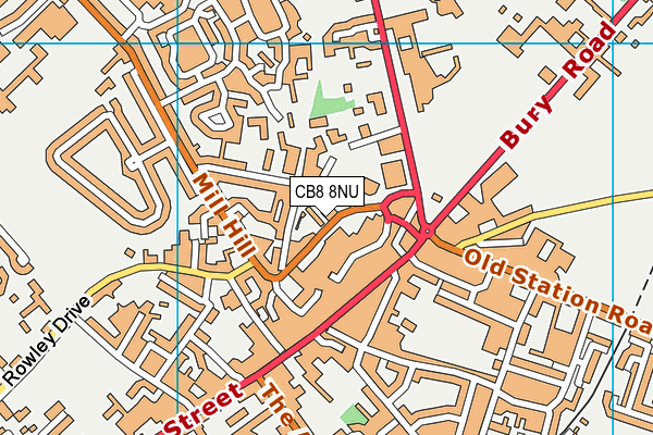 CB8 8NU map - OS VectorMap District (Ordnance Survey)
