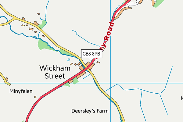 CB8 8PB map - OS VectorMap District (Ordnance Survey)