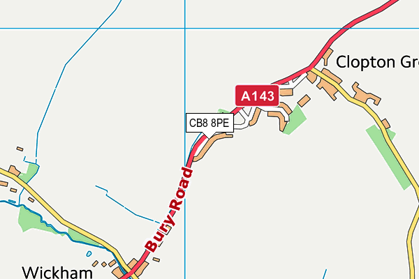 CB8 8PE map - OS VectorMap District (Ordnance Survey)