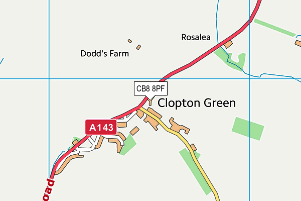 CB8 8PF map - OS VectorMap District (Ordnance Survey)