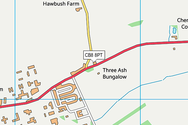 CB8 8PT map - OS VectorMap District (Ordnance Survey)