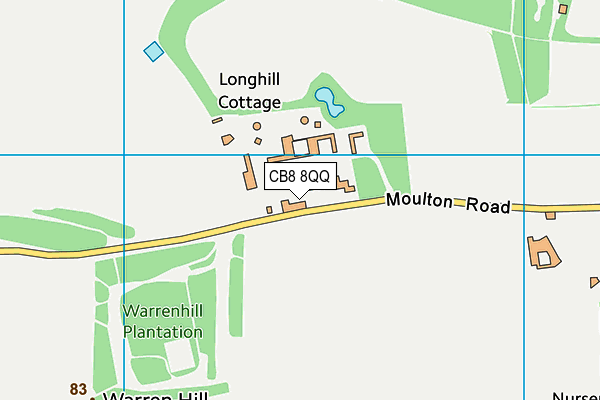 CB8 8QQ map - OS VectorMap District (Ordnance Survey)