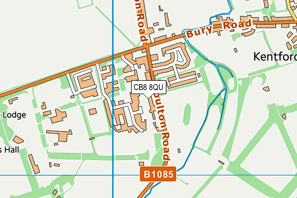 CB8 8QU map - OS VectorMap District (Ordnance Survey)