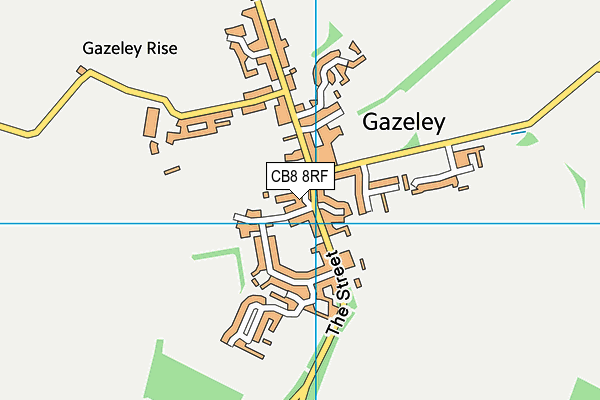 CB8 8RF map - OS VectorMap District (Ordnance Survey)