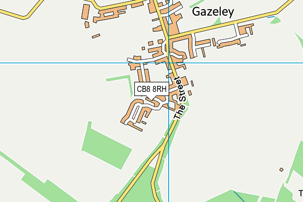 CB8 8RH map - OS VectorMap District (Ordnance Survey)