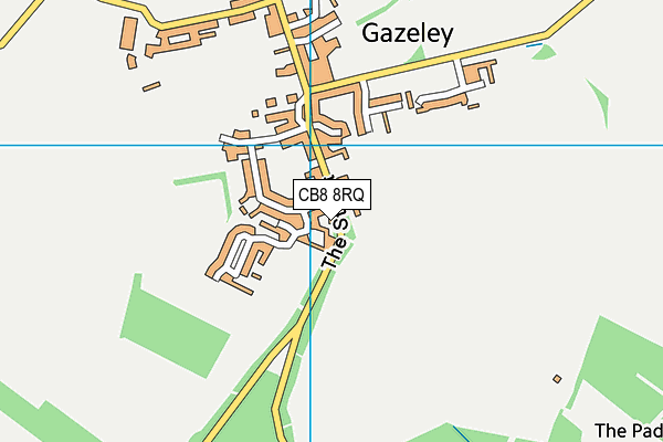 CB8 8RQ map - OS VectorMap District (Ordnance Survey)