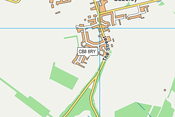 CB8 8RY map - OS VectorMap District (Ordnance Survey)