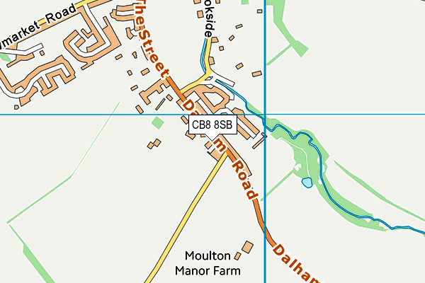 CB8 8SB map - OS VectorMap District (Ordnance Survey)