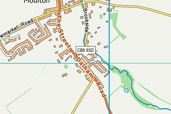 CB8 8SD map - OS VectorMap District (Ordnance Survey)