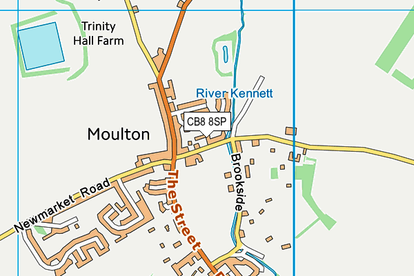 Moulton Playing Fields map (CB8 8SP) - OS VectorMap District (Ordnance Survey)