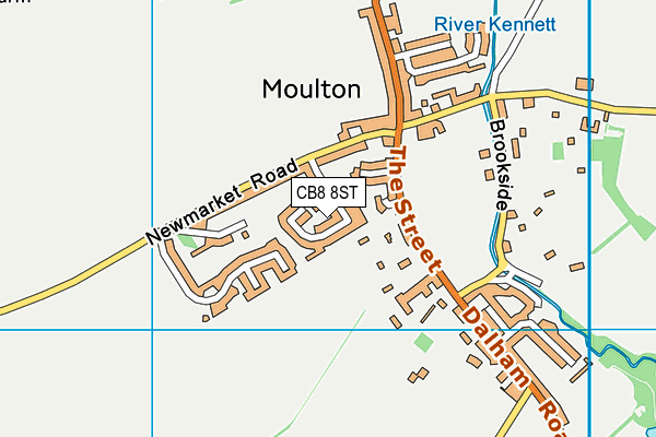 CB8 8ST map - OS VectorMap District (Ordnance Survey)