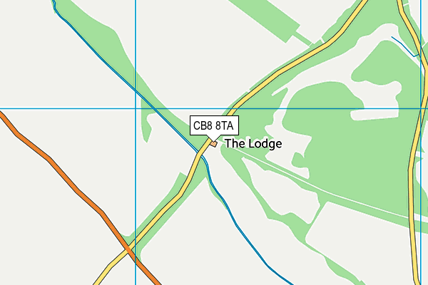 CB8 8TA map - OS VectorMap District (Ordnance Survey)