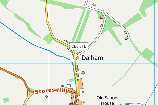 CB8 8TE map - OS VectorMap District (Ordnance Survey)