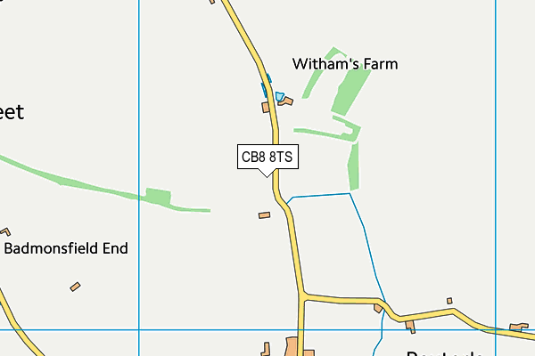 CB8 8TS map - OS VectorMap District (Ordnance Survey)