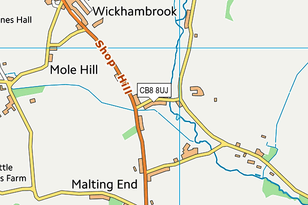 CB8 8UJ map - OS VectorMap District (Ordnance Survey)