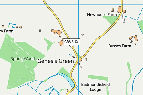 CB8 8UX map - OS VectorMap District (Ordnance Survey)