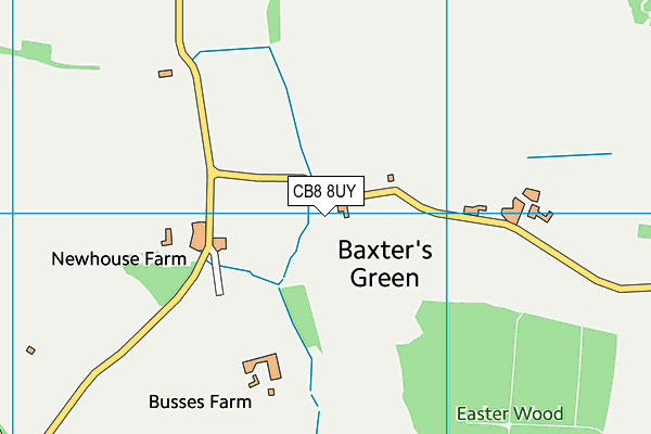 CB8 8UY map - OS VectorMap District (Ordnance Survey)