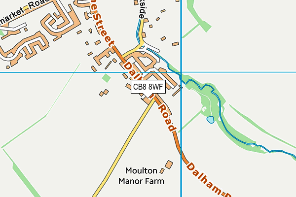 CB8 8WF map - OS VectorMap District (Ordnance Survey)