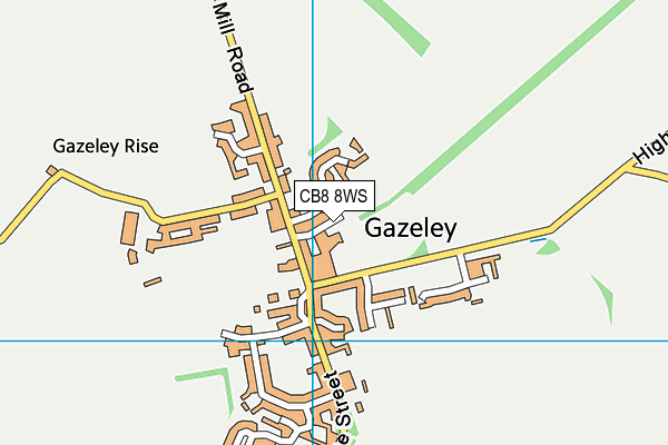 CB8 8WS map - OS VectorMap District (Ordnance Survey)