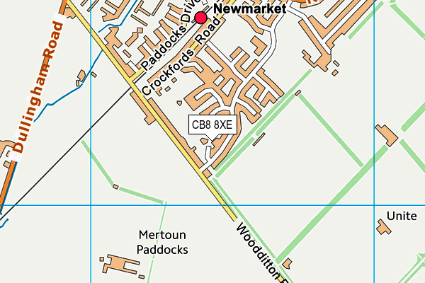CB8 8XE map - OS VectorMap District (Ordnance Survey)