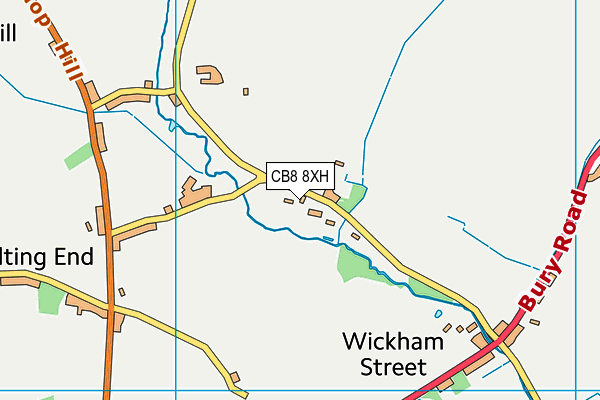CB8 8XH map - OS VectorMap District (Ordnance Survey)