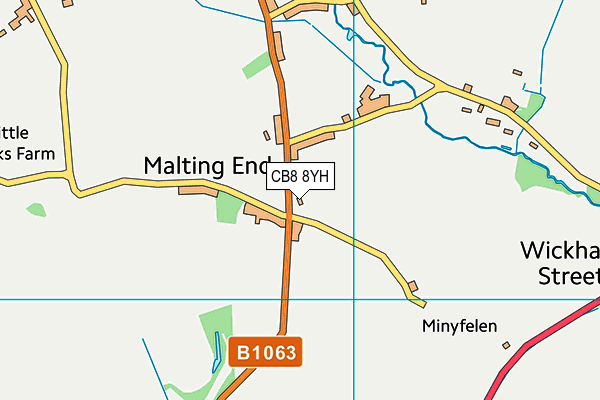 CB8 8YH map - OS VectorMap District (Ordnance Survey)