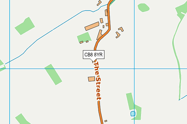 CB8 8YR map - OS VectorMap District (Ordnance Survey)