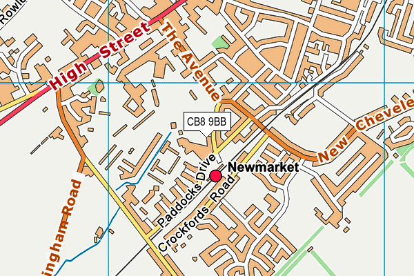 CB8 9BB map - OS VectorMap District (Ordnance Survey)