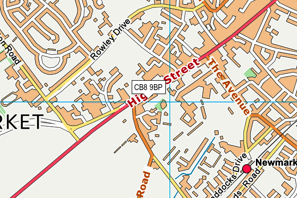 CB8 9BP map - OS VectorMap District (Ordnance Survey)