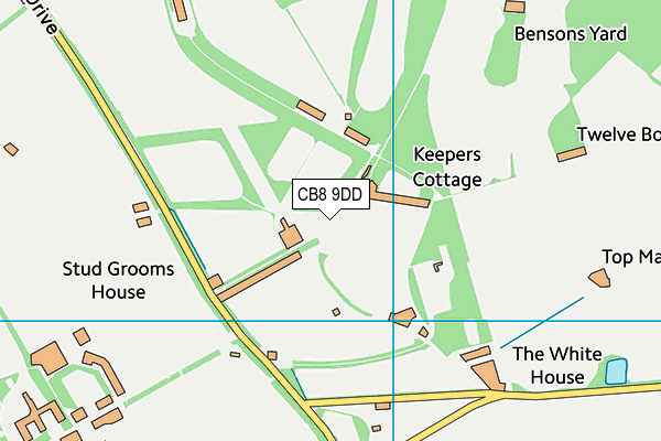 CB8 9DD map - OS VectorMap District (Ordnance Survey)