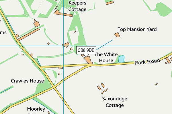 CB8 9DE map - OS VectorMap District (Ordnance Survey)