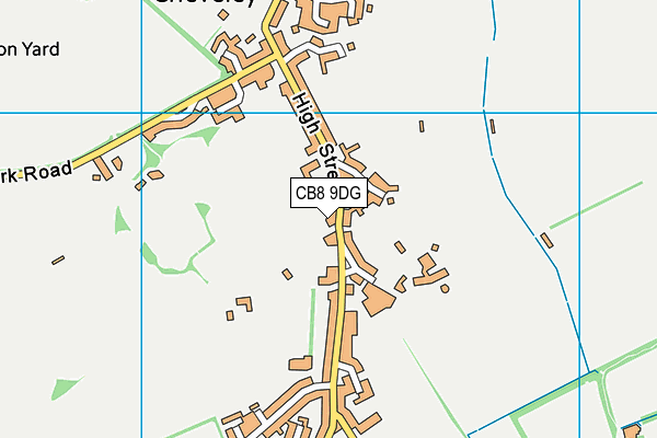 CB8 9DG map - OS VectorMap District (Ordnance Survey)