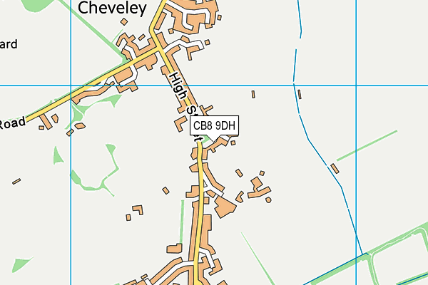 CB8 9DH map - OS VectorMap District (Ordnance Survey)