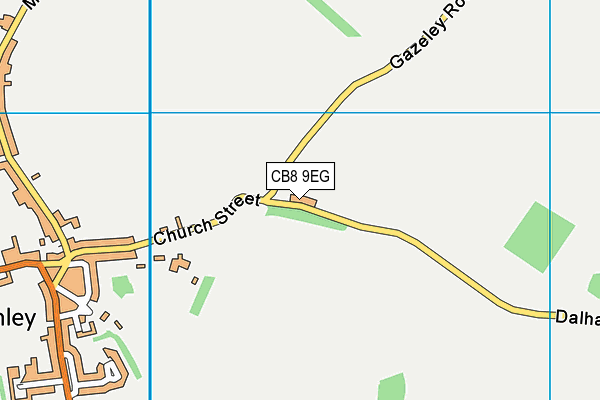 CB8 9EG map - OS VectorMap District (Ordnance Survey)