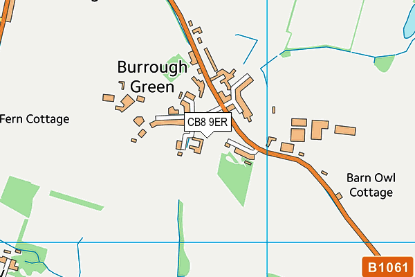 CB8 9ER map - OS VectorMap District (Ordnance Survey)