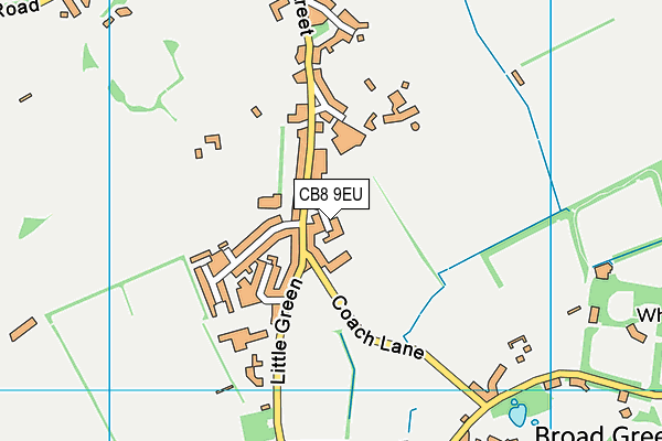 CB8 9EU map - OS VectorMap District (Ordnance Survey)