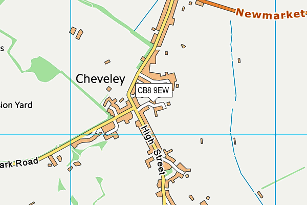 CB8 9EW map - OS VectorMap District (Ordnance Survey)