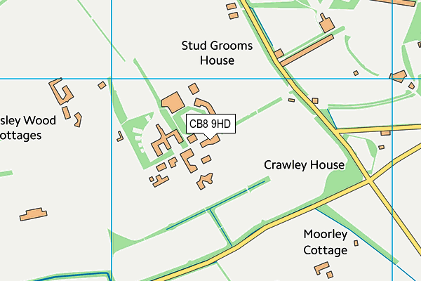 CB8 9HD map - OS VectorMap District (Ordnance Survey)