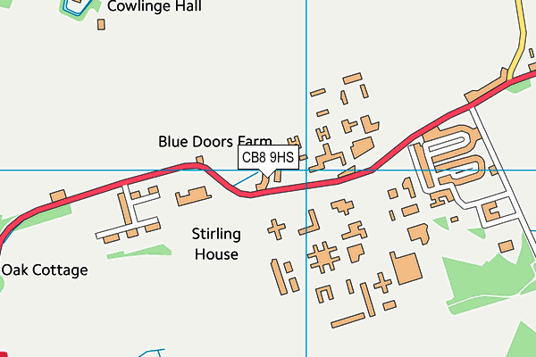 CB8 9HS map - OS VectorMap District (Ordnance Survey)