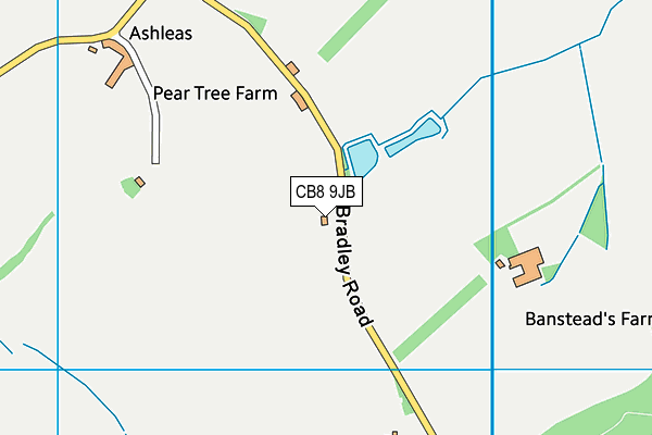 CB8 9JB map - OS VectorMap District (Ordnance Survey)