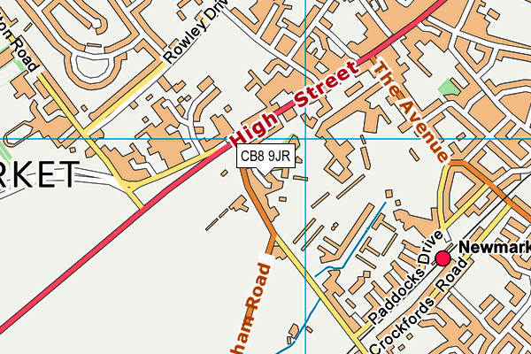 CB8 9JR map - OS VectorMap District (Ordnance Survey)