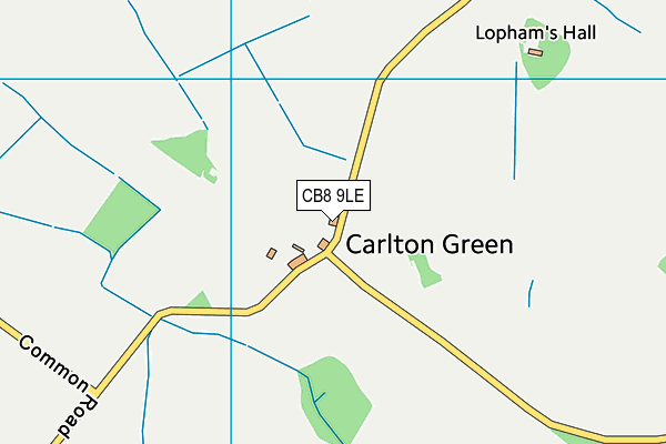 CB8 9LE map - OS VectorMap District (Ordnance Survey)