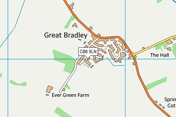 Great Bradley Recreation Ground map (CB8 9LN) - OS VectorMap District (Ordnance Survey)