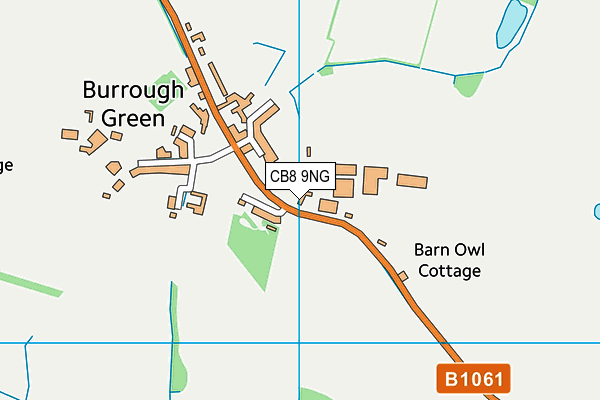 Burrough Green map (CB8 9NG) - OS VectorMap District (Ordnance Survey)