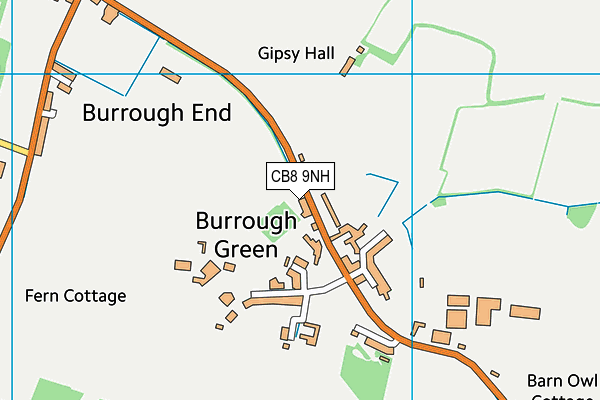 Burrough Green CofE Primary School map (CB8 9NH) - OS VectorMap District (Ordnance Survey)