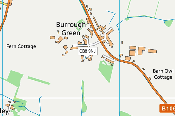 CB8 9NJ map - OS VectorMap District (Ordnance Survey)