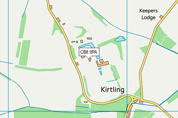 CB8 9PA map - OS VectorMap District (Ordnance Survey)