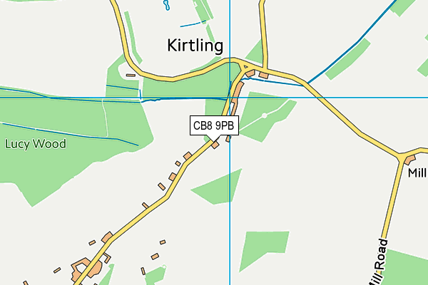 CB8 9PB map - OS VectorMap District (Ordnance Survey)